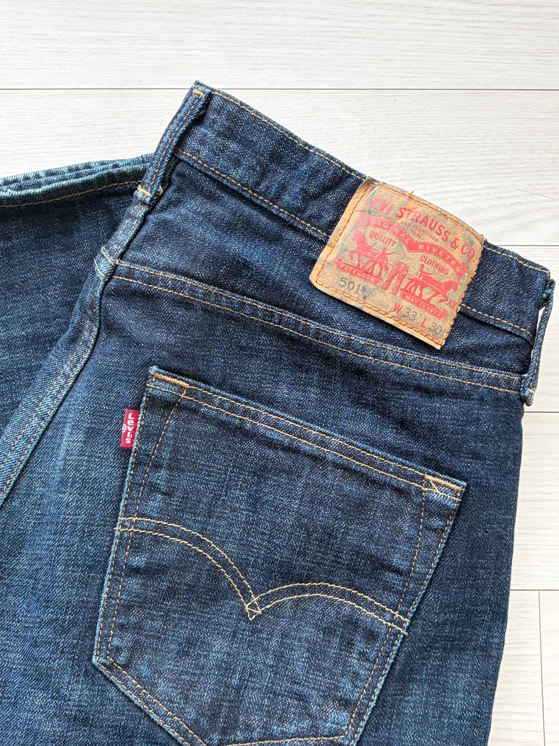 리바이스 501 오리지널 인디고 데님 30 (32x30) 상품이미지1