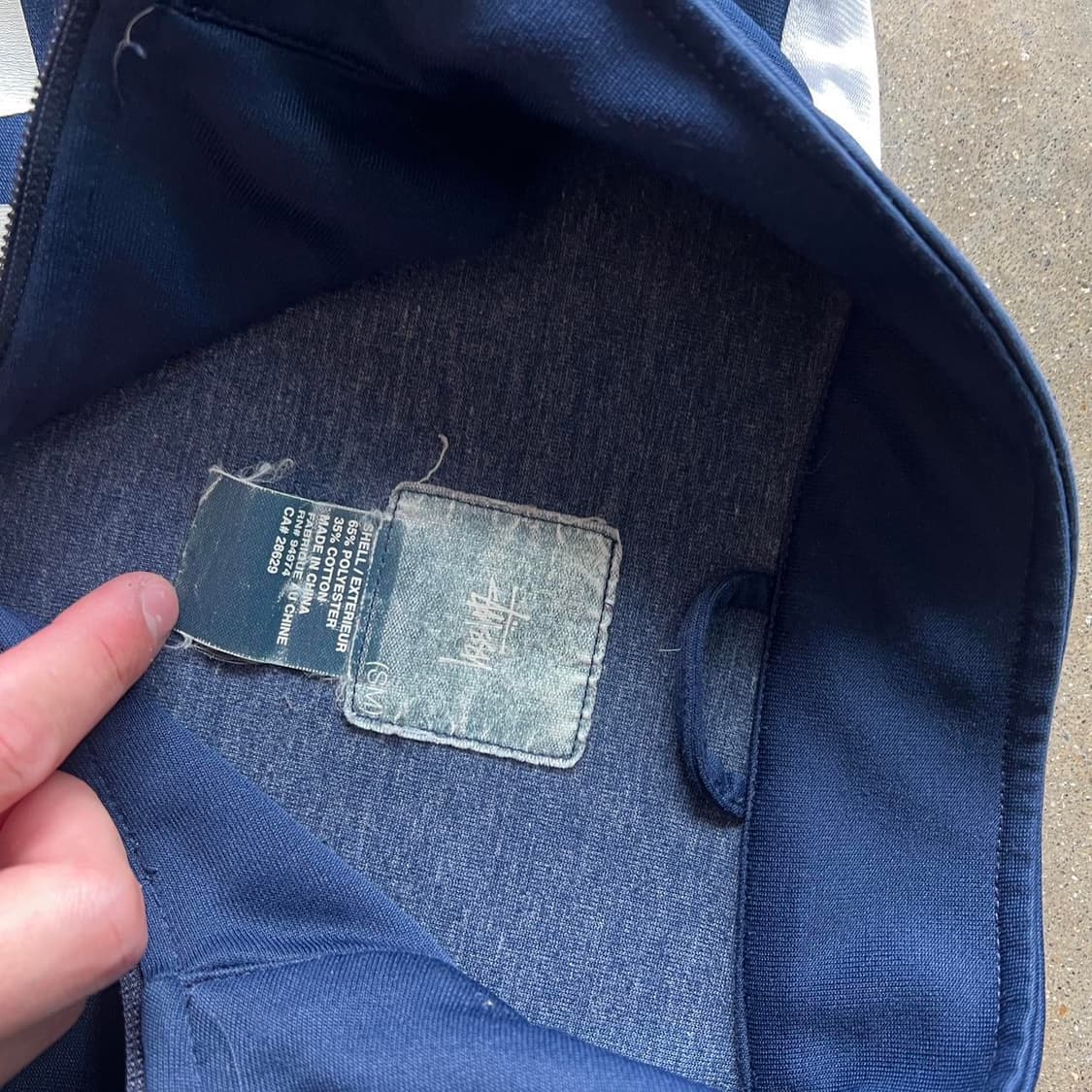 90s 스투시 스펠아웃 트랙 자켓 블루 상품이미지2