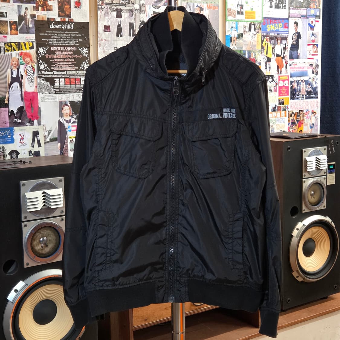 버커루 블랙 바람막이 블루종 자켓 상품이미지2