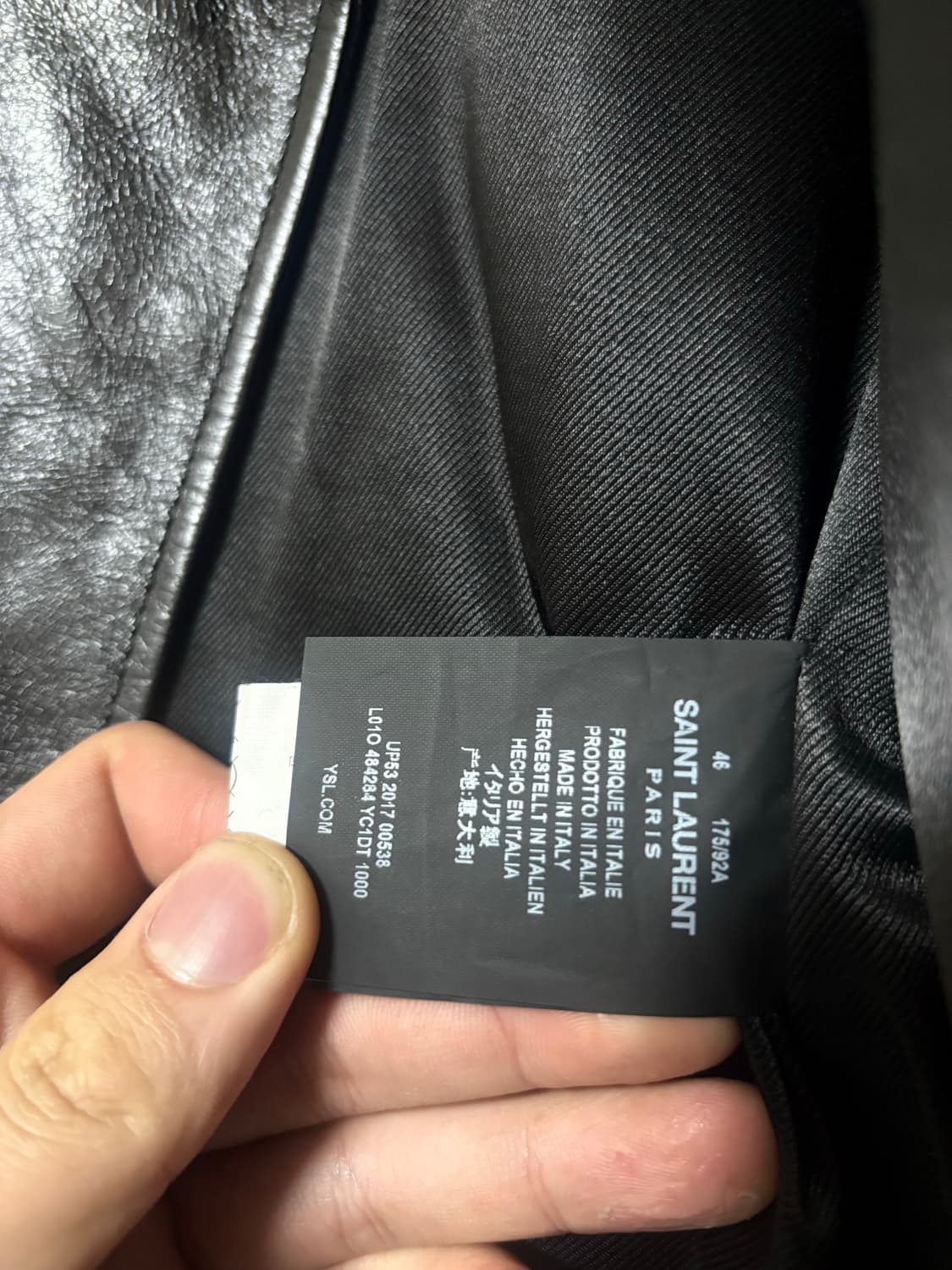 (새상품)생로랑 L01 더블라이더 레더자켓 17fw 46 상품이미지5