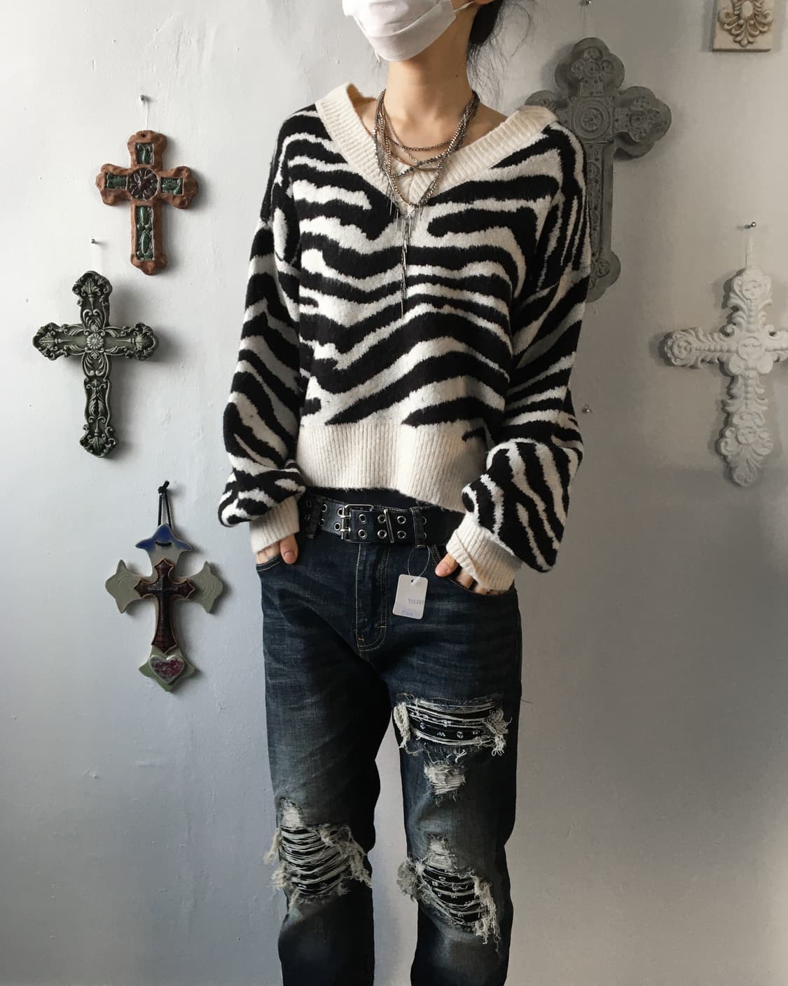 Pattern point knit 상품이미지6