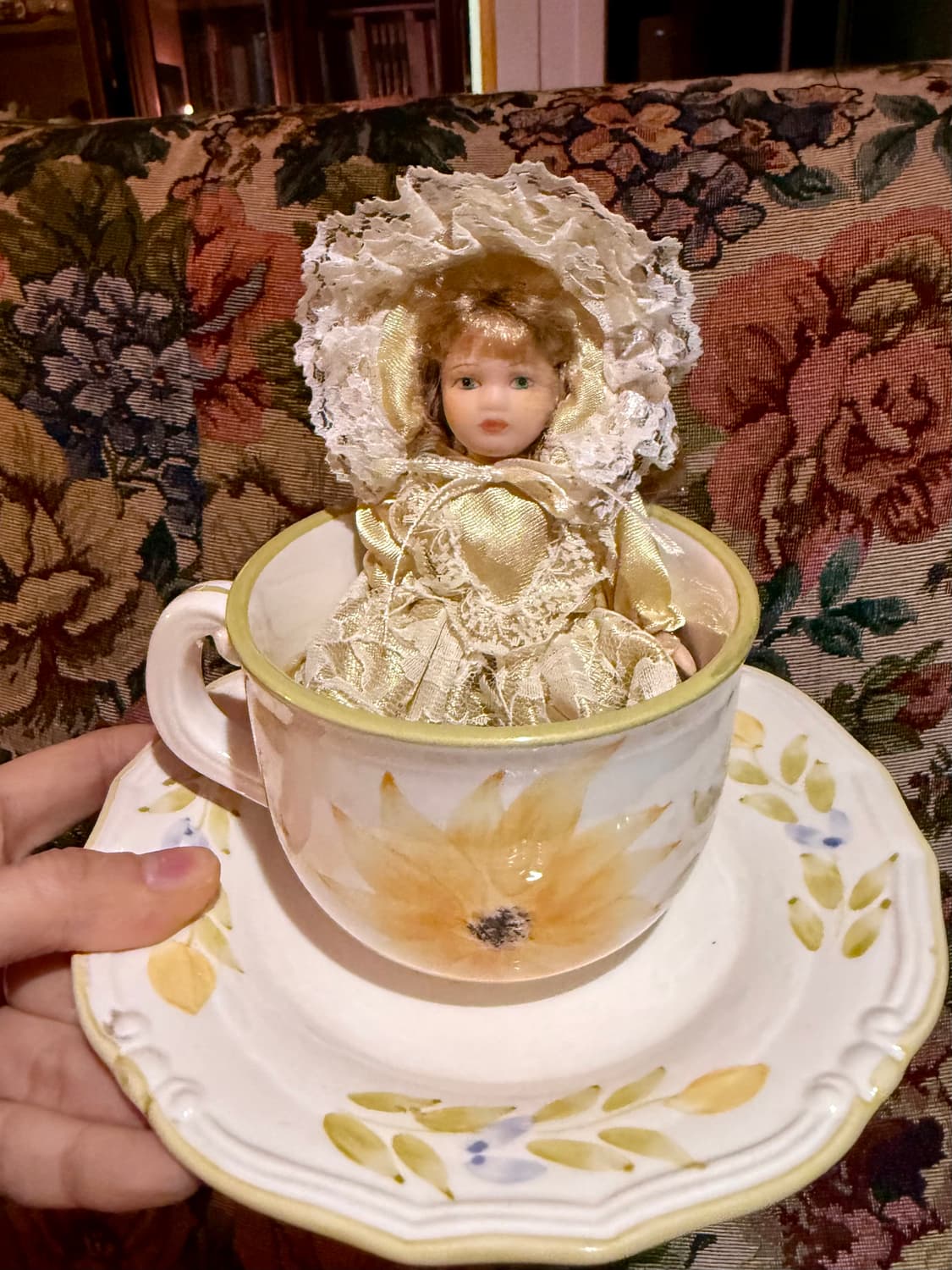 빈티지돌 포슬린 티컵 미니 인형 키덜트 빈티지토이 상품이미지2