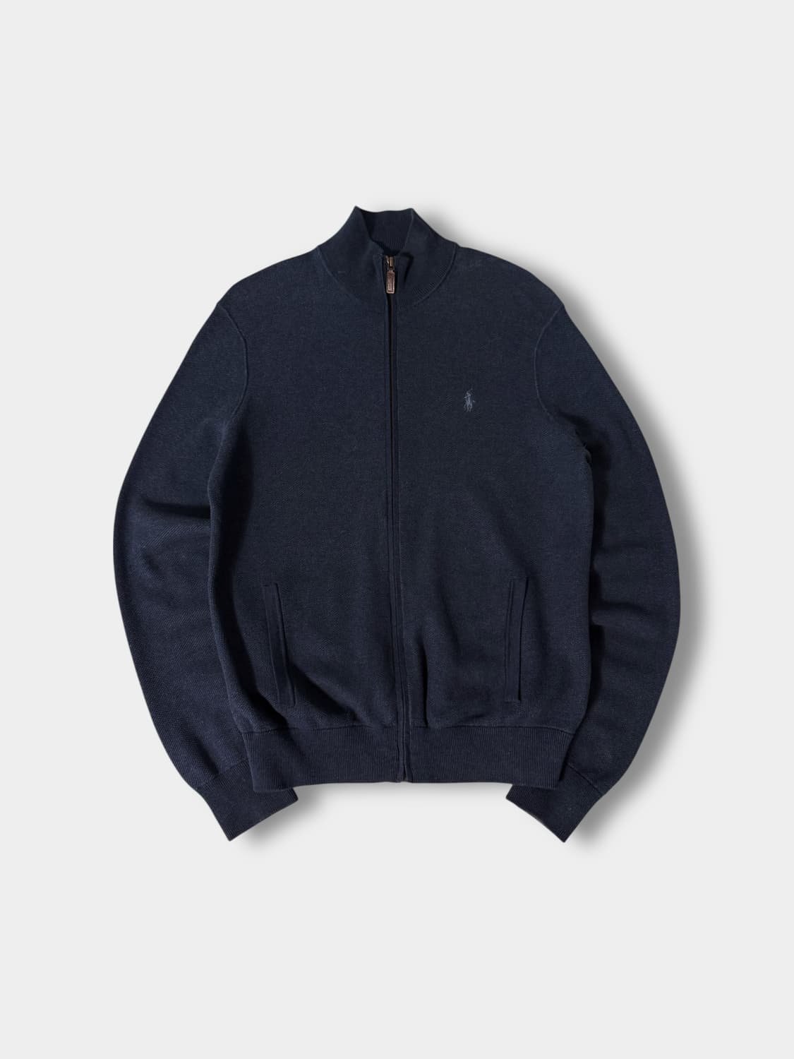 폴로 랄프로렌 루즈핏 신형라벨 인디고 블루 피마 코튼 니트 집업 상품이미지2