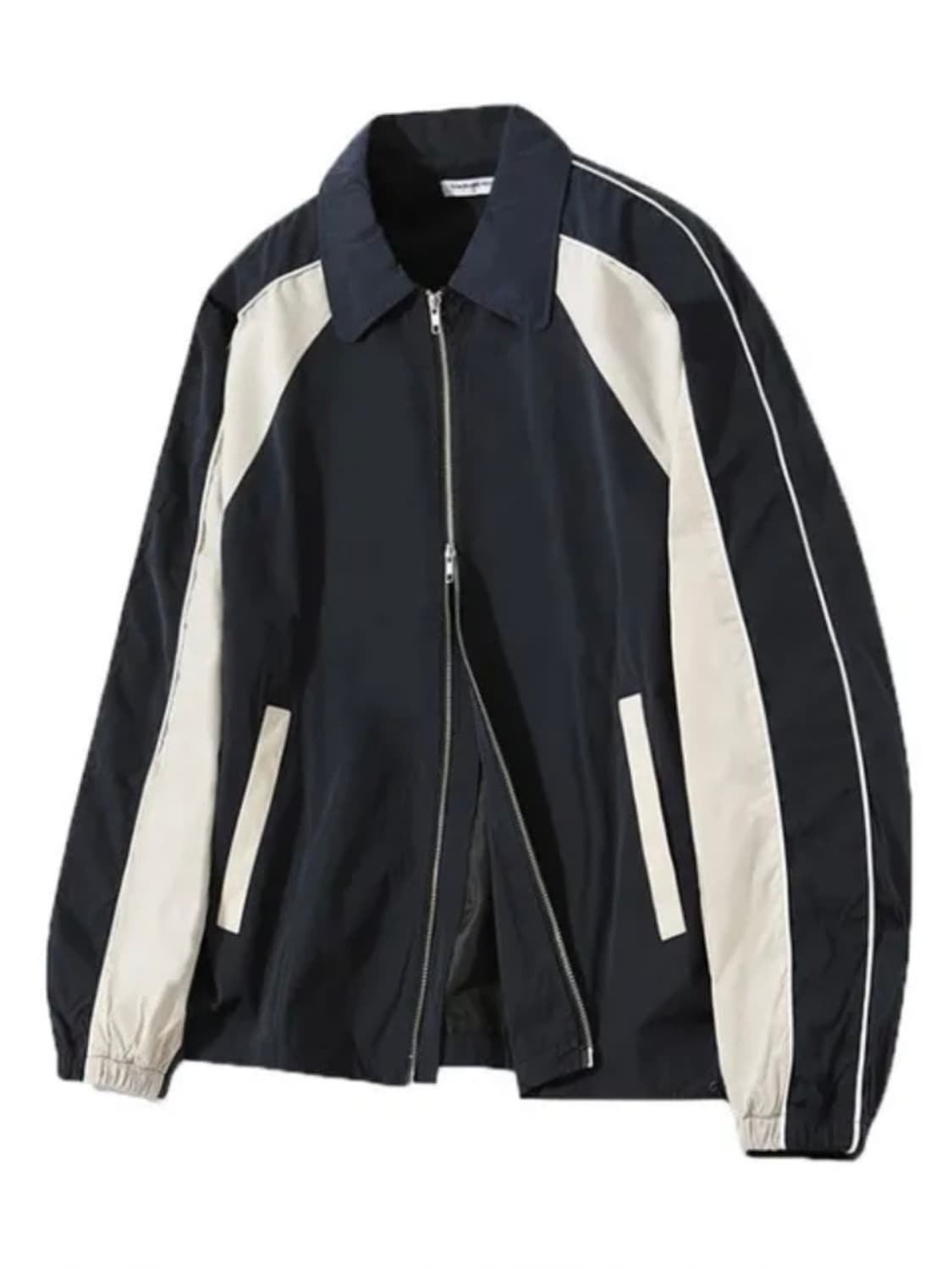 Piping line nylon jacket Navy 상품이미지1
