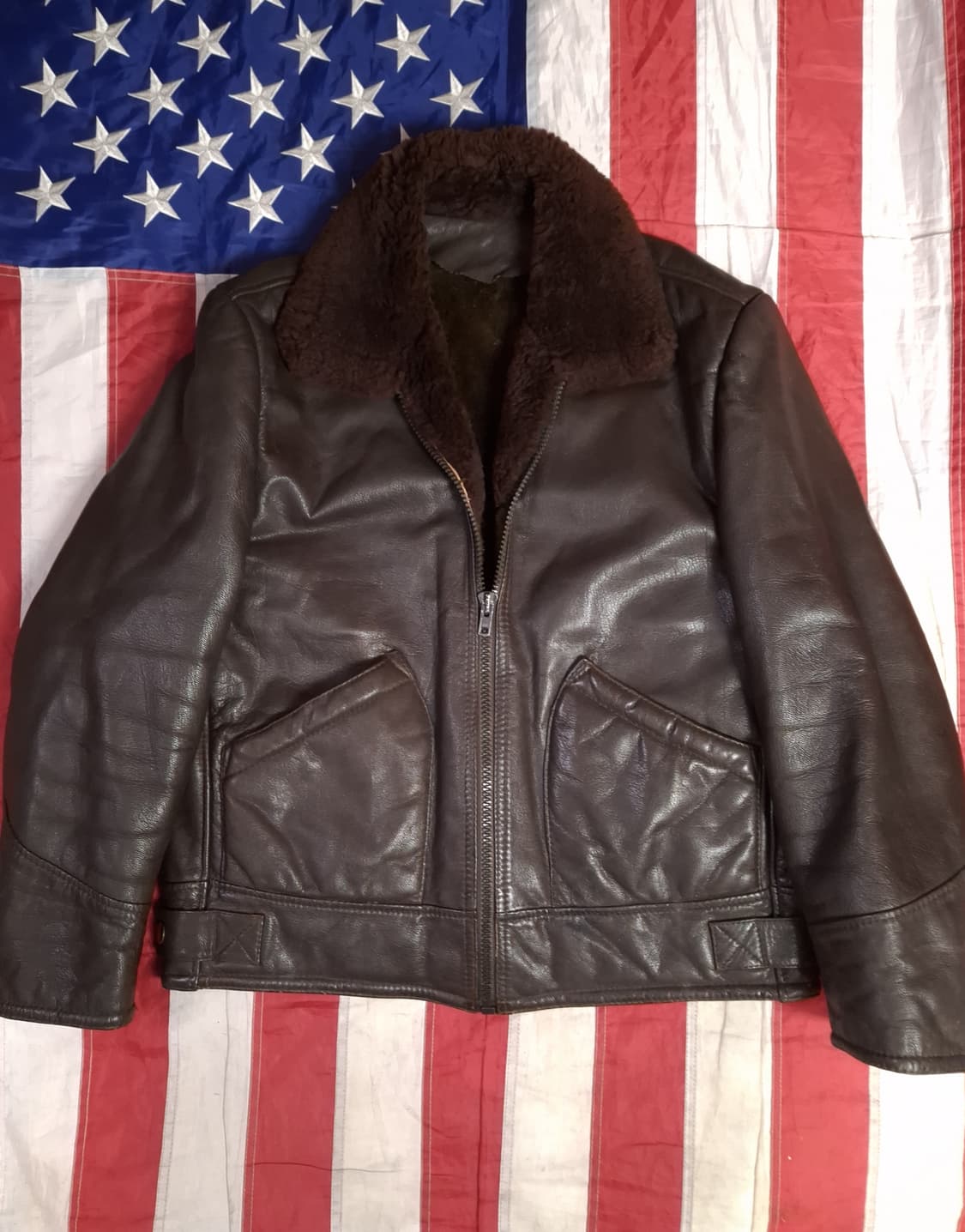 오리지날 70's Sears 레더샵 리얼레더 무스탕 상품이미지1