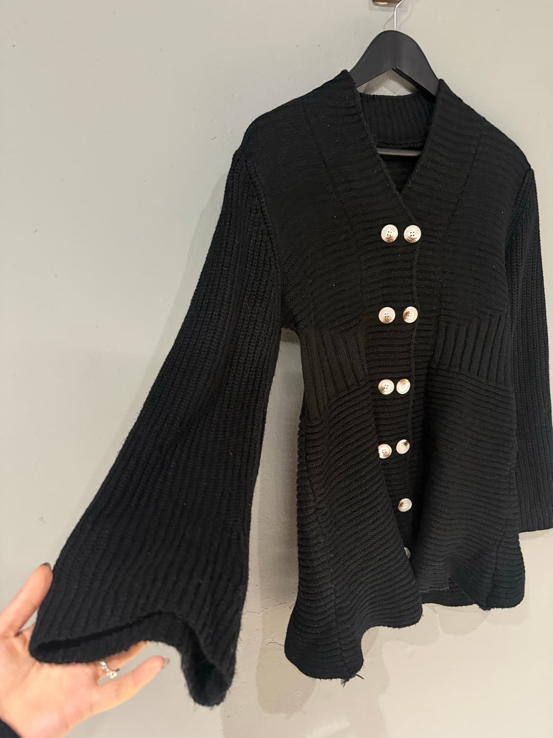 double button non-collar cardigan 상품이미지6