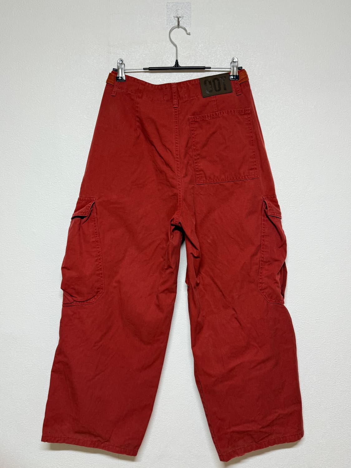 OOT 레드 카고 와이드팬츠 S 상품이미지3