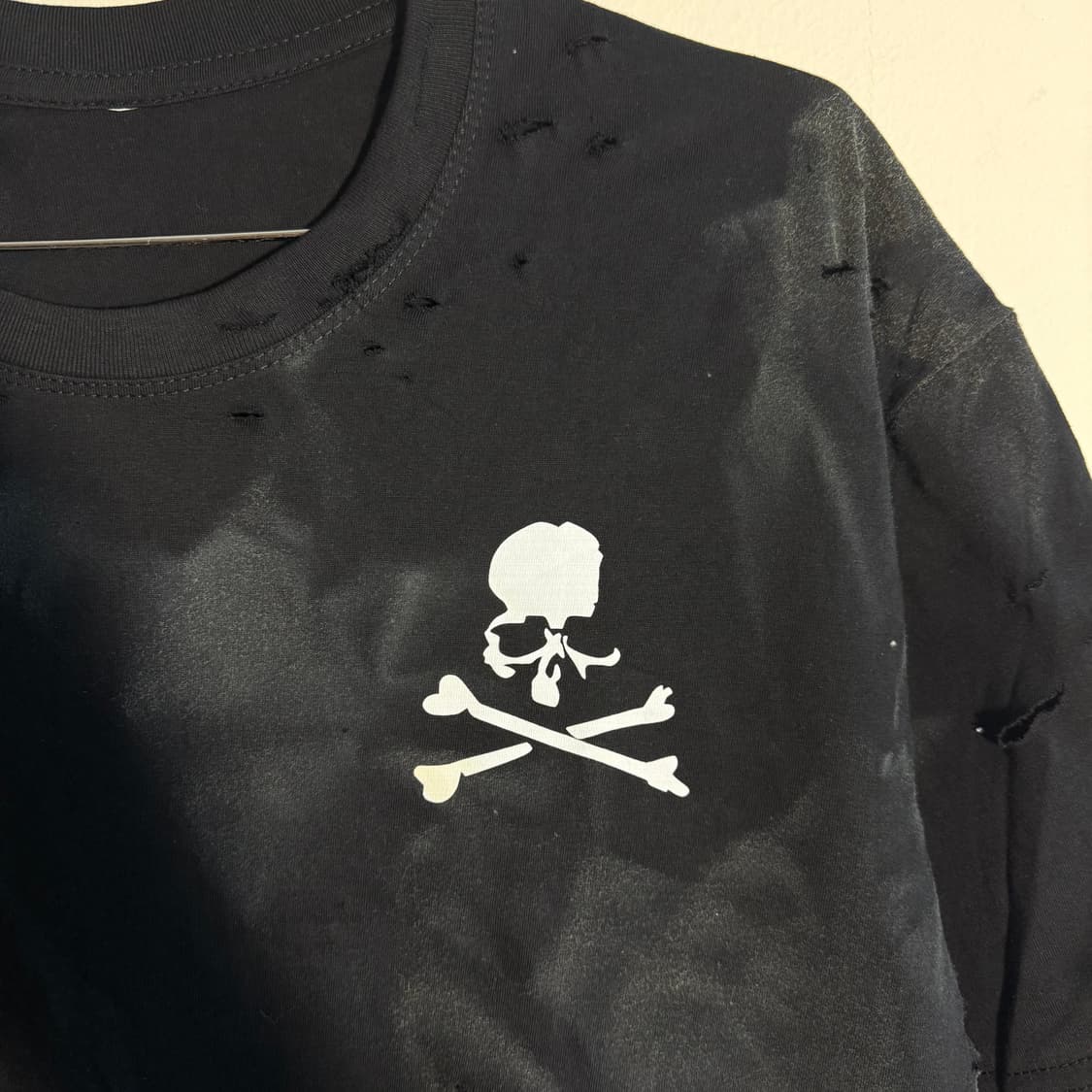 빈티지 스켈레톤 디스트로이드 워싱 반팔티  상품이미지3