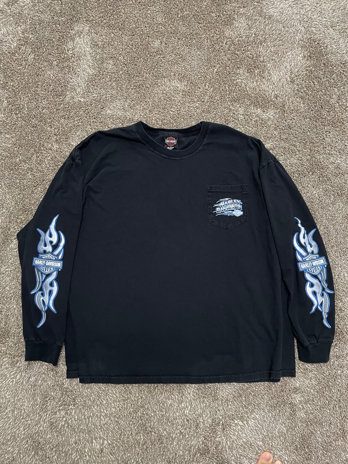 90s harley long sleeve 할리데이비슨 플레임 롱슬리브 상품이미지2