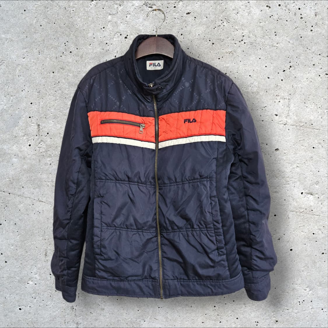 휠라 올드스쿨 배색 패딩 점퍼 (105/XL) 상품이미지1