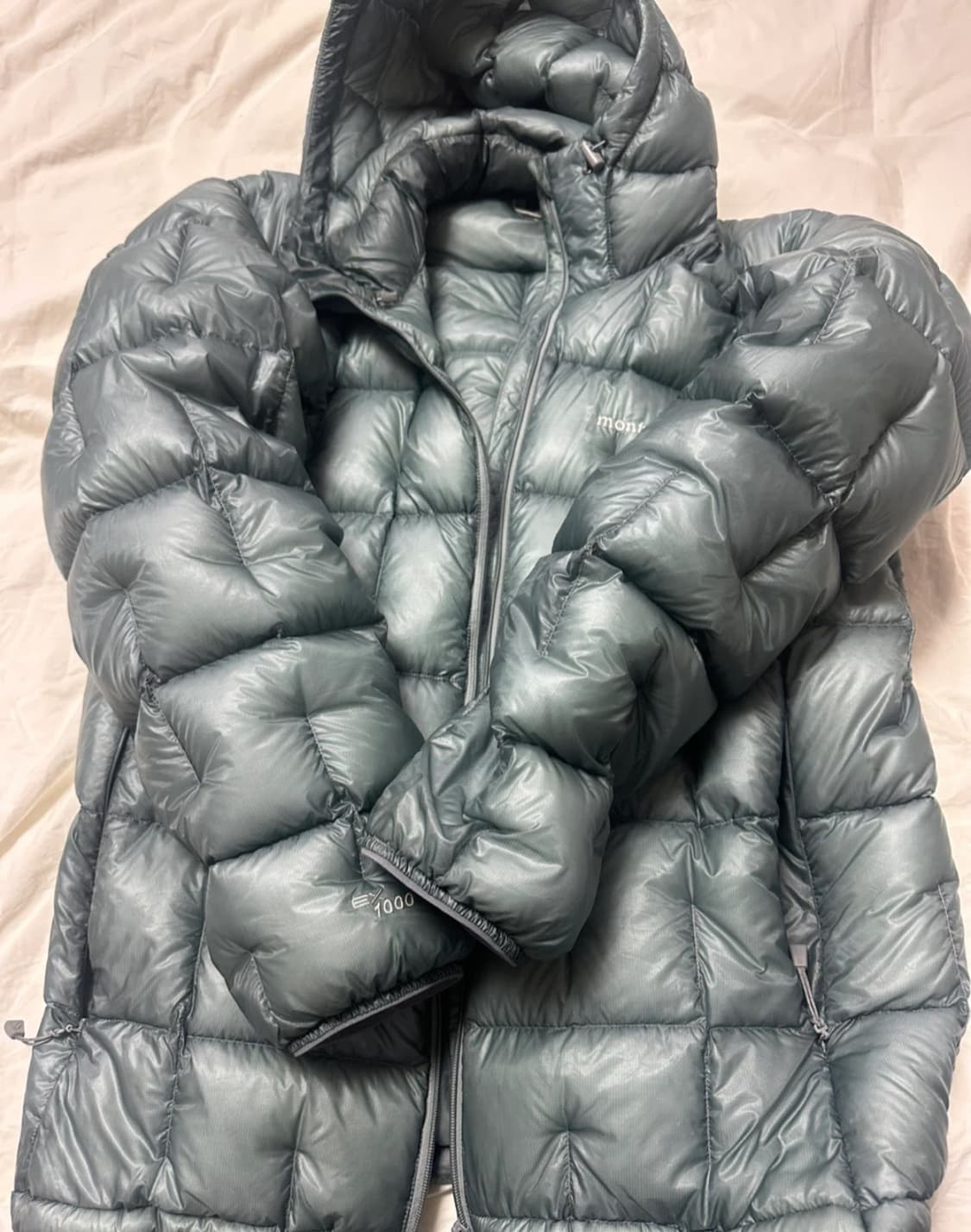 몽벨 EX1000 경량 다운 파카 XL 라이트그레이 상품이미지1