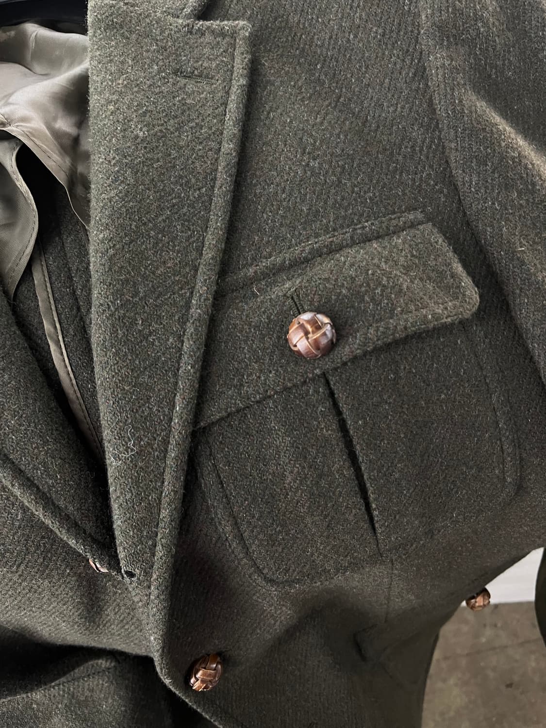 폴로 랄프로렌 이태리 메이드 올리브 블레이저 L 상품이미지4