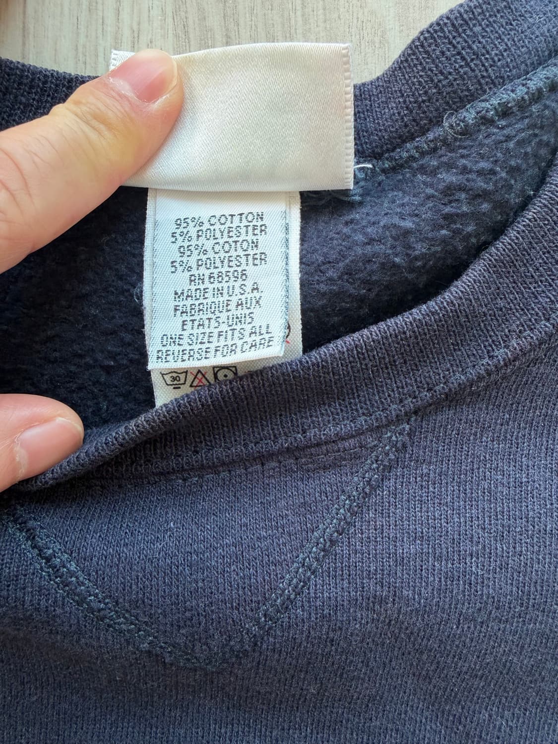 90s DKNY 빈티지 네이비 불꽃 맨투맨 상품이미지3