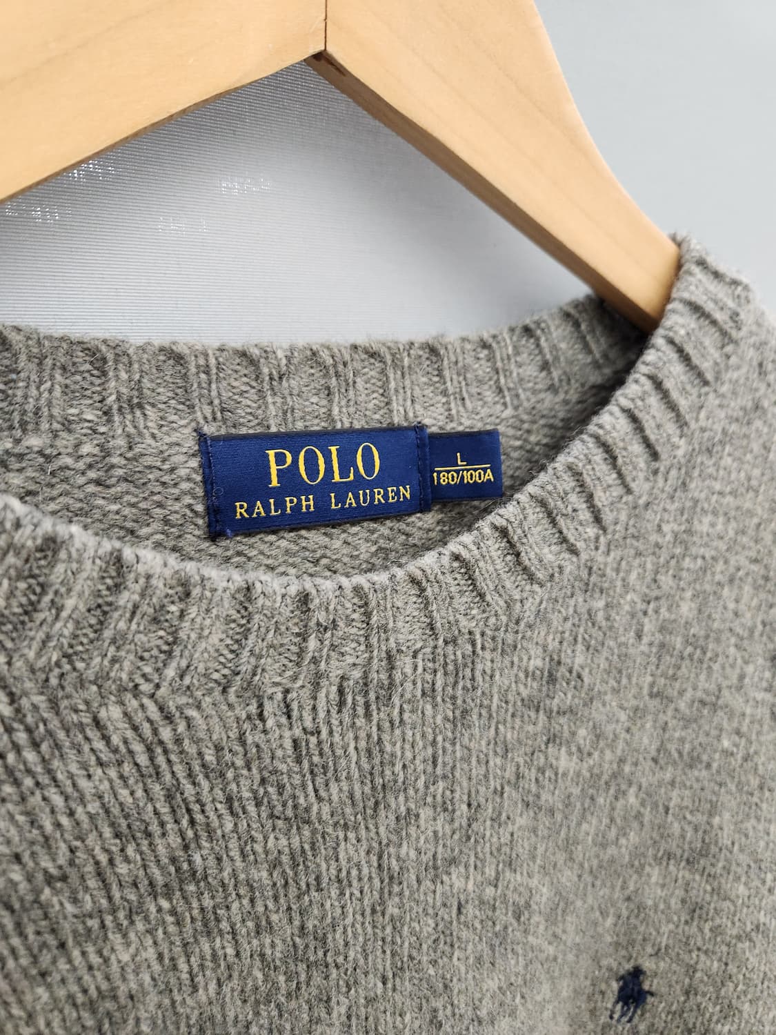 Polo 폴로 랄프로렌 메리노 울 그레이 니트 상품이미지4