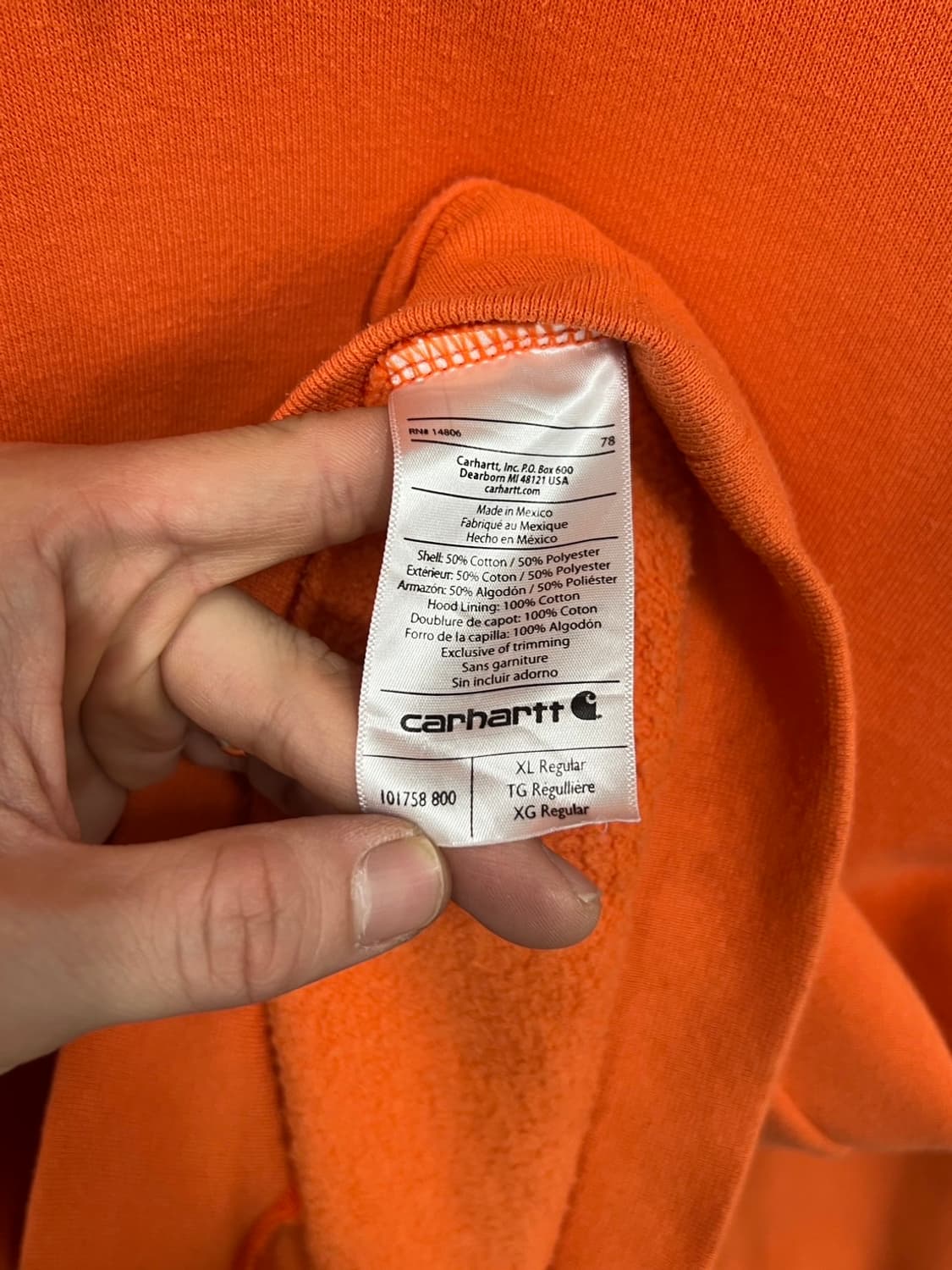 칼하트 후드 리얼 트리 풀오버 빅사이즈 후드티 상품이미지5