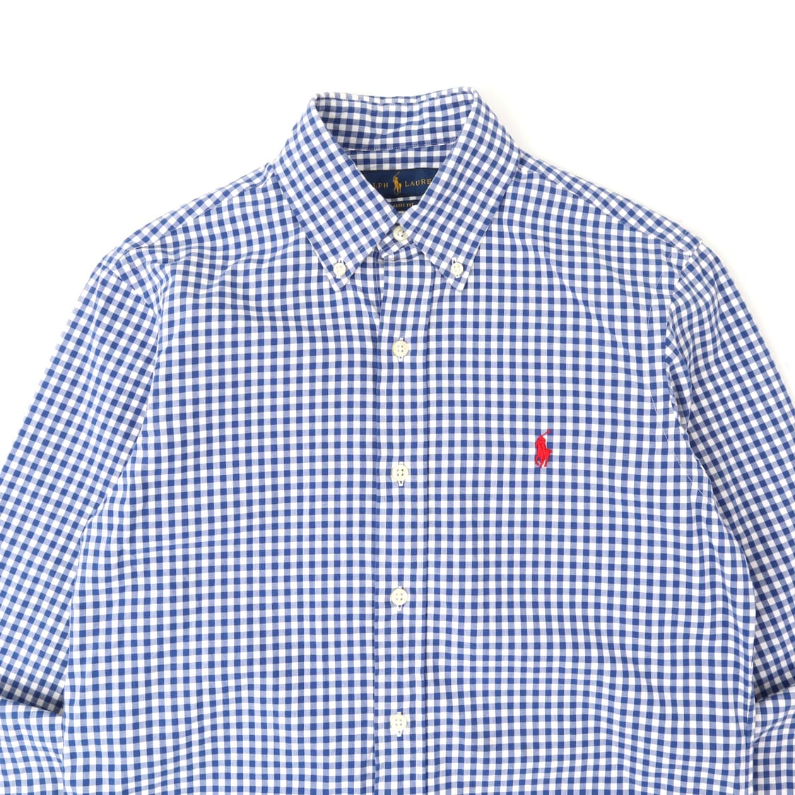 폴로 랄프로렌 블루 깅엄 체크 클래식핏 셔츠 상품이미지2