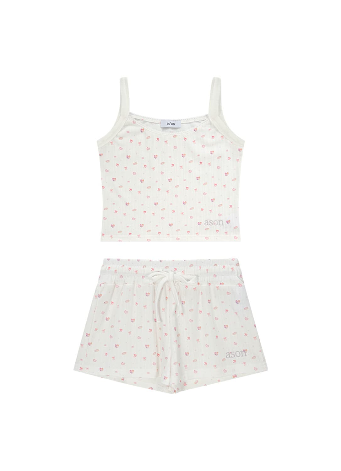 애즈온 코지 슬리브리스&숏팬츠 세트 상품이미지1