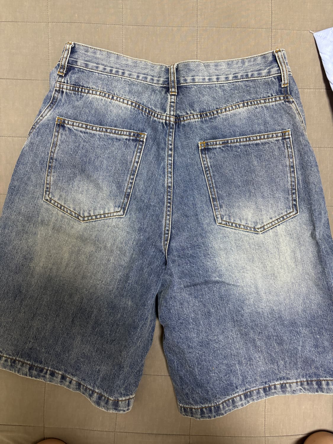인템포무드 워터블루 데님 반바지 L 상품이미지3