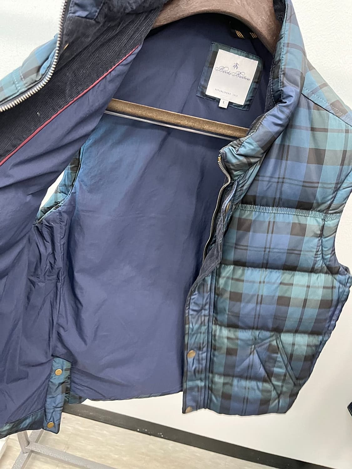 105) 브룩스브라더스 블랙와치 패딩조끼  상품이미지9