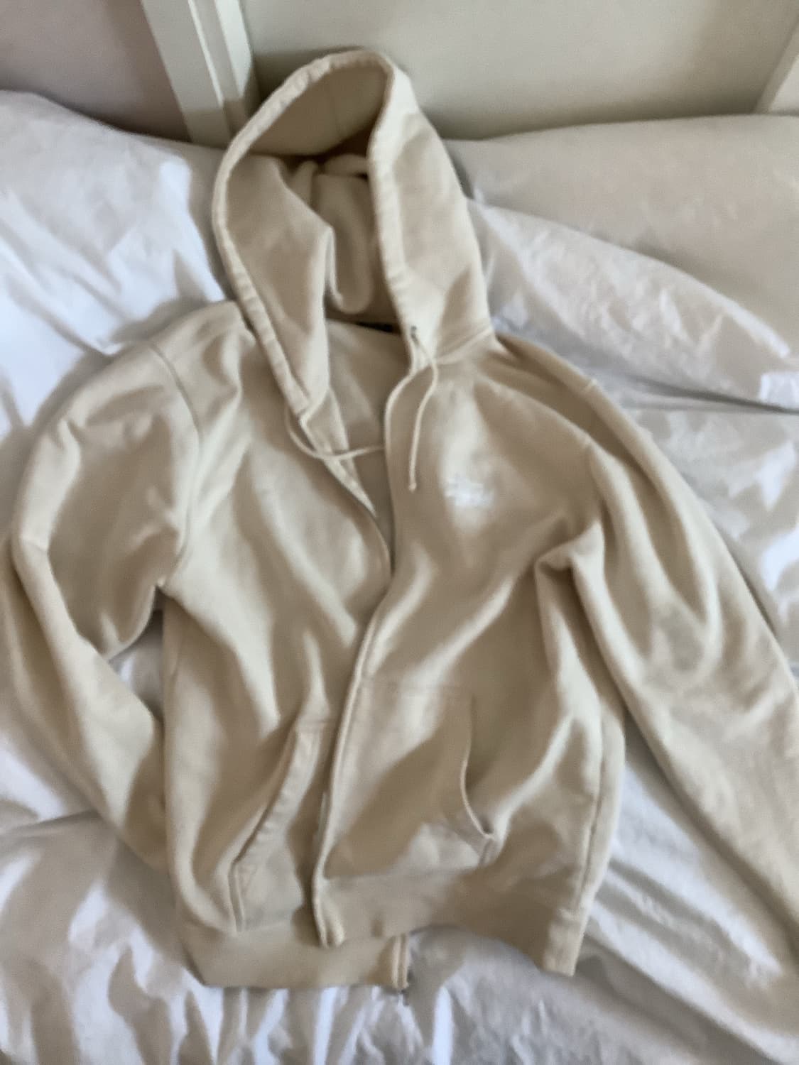 스투시 베이직 후드집업 화이트 상품이미지1