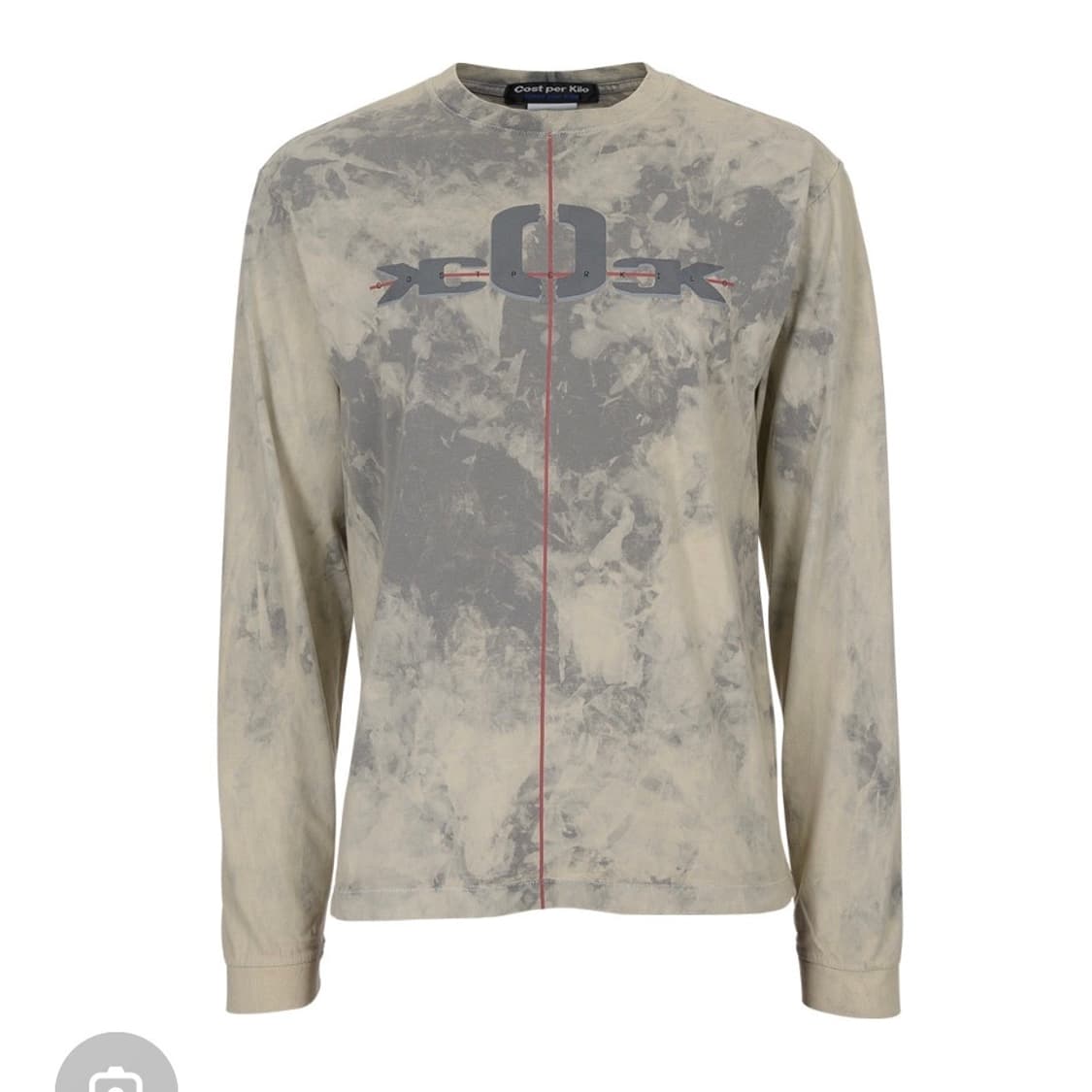 [L] cost per kilo cracked 긴팔 티 더티 그레이 상품이미지1