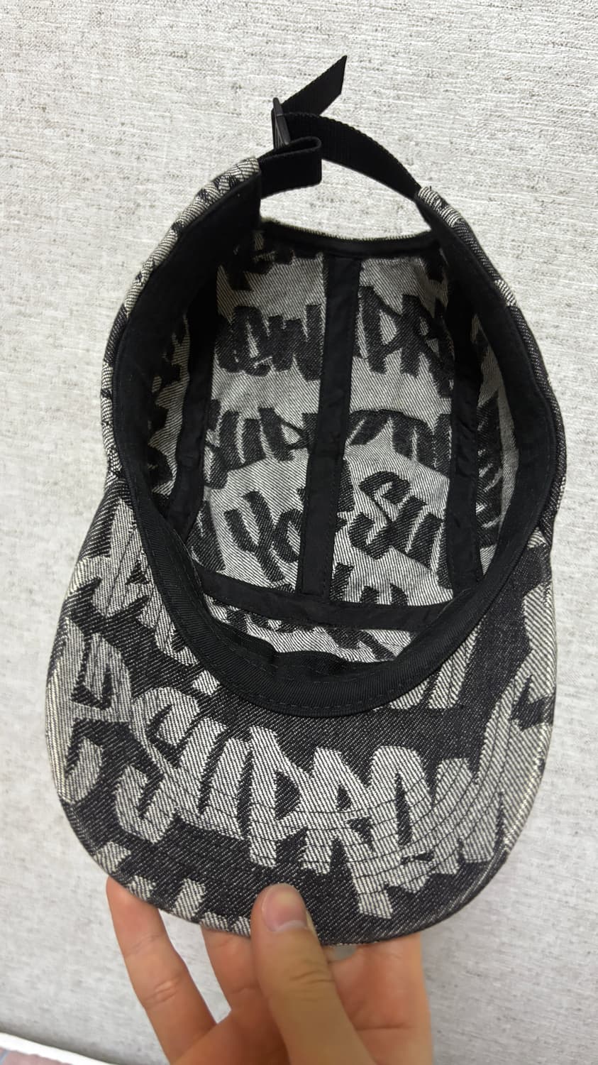 슈프림 팻 팁 자카드 데님 캠프캡 블랙 22SaS 상품이미지3