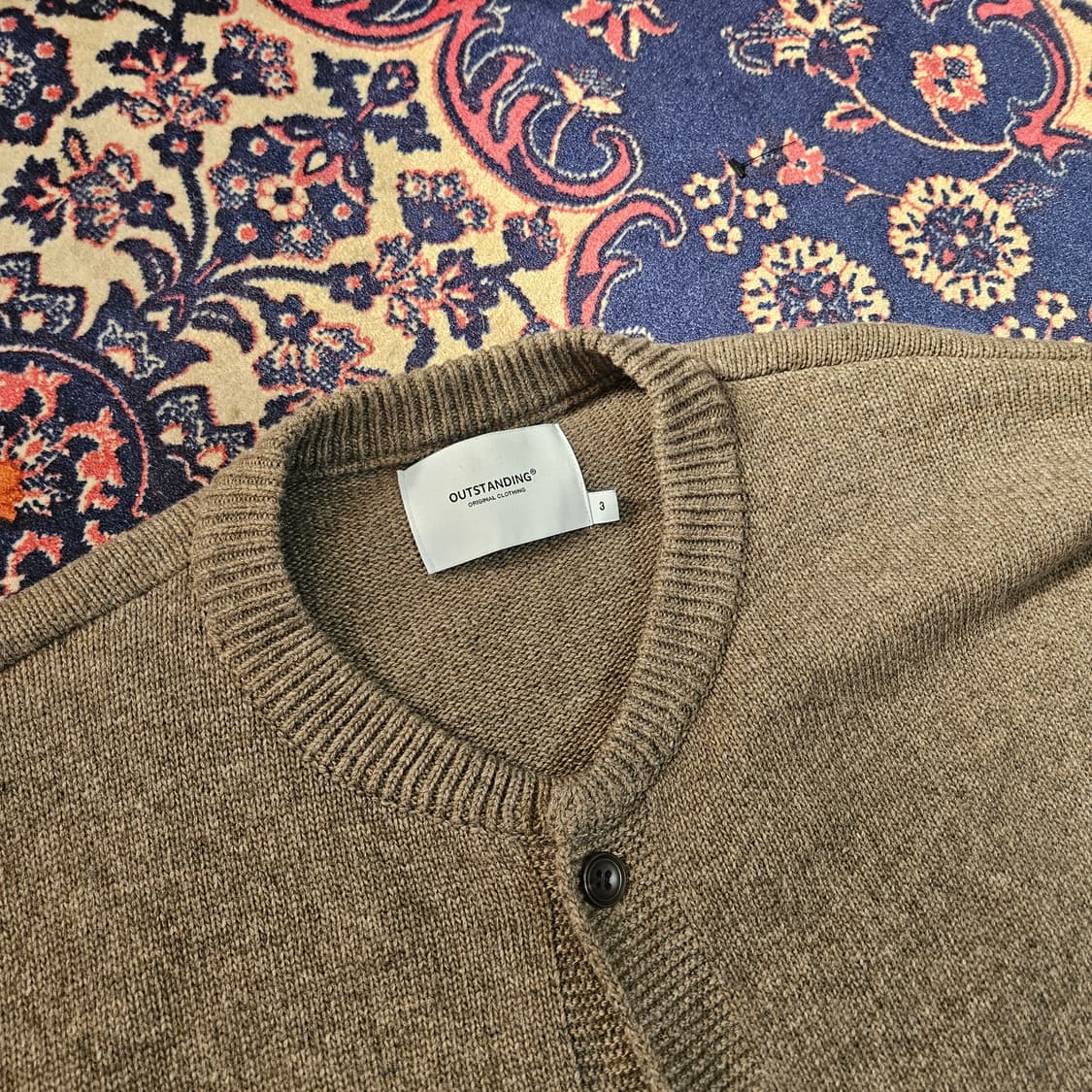 아웃스탠딩 피셔맨 울 혼방 라운드 가디건 자켓 3 size 상품이미지4