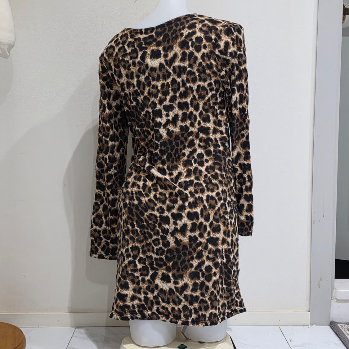 빈티지)세실맥비깔 호피 레오파드 오네갸루 y2k섹시 레이어드 긴팔롱슬리브 상품이미지2