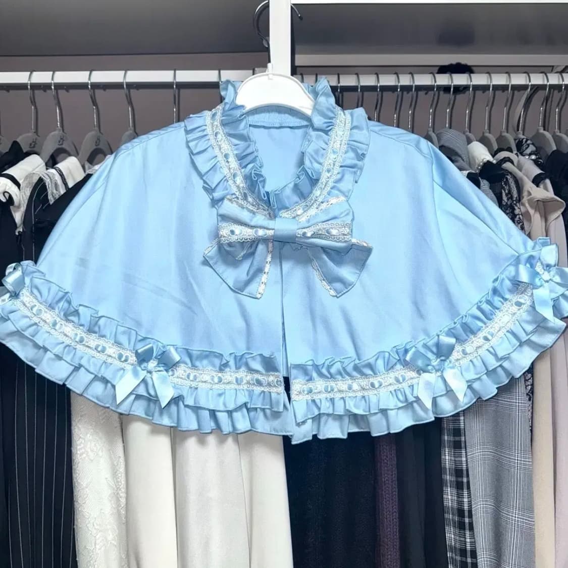 BODYLINE 바디라인 프릴 레이스 케이프 망토 상품이미지8