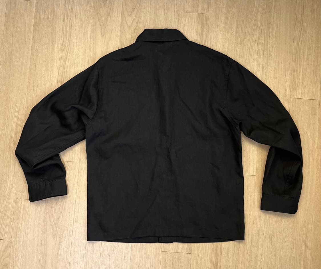 유니클로C 프리미엄리넨셔츠자켓 블랙S 상품이미지2