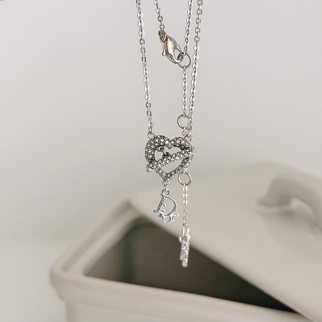 [희귀] 디올 하트 토글 오블리크 목걸이 상품이미지2