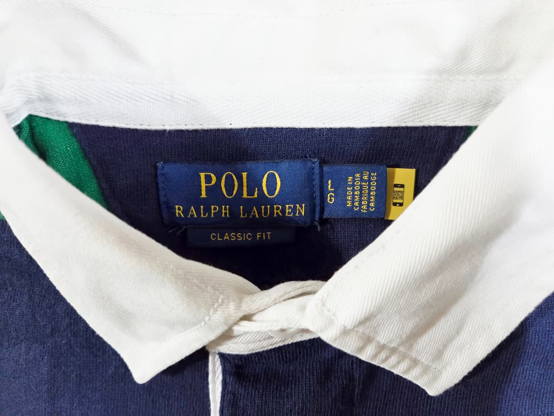 신형 QR 폴로 랄프로렌 그린 네이비 럭비 셔츠 상품이미지4
