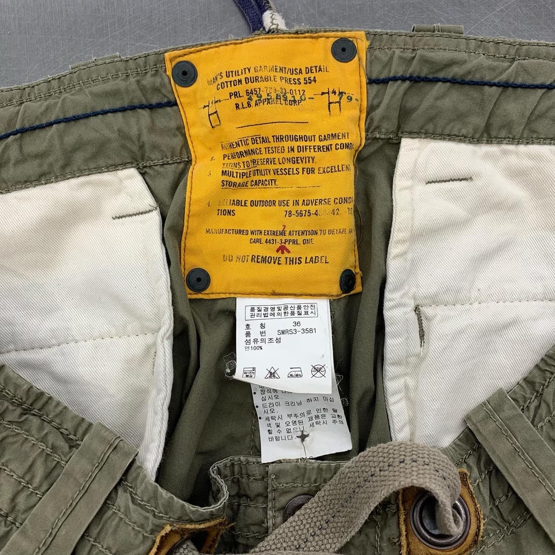 폴로 랄프로렌 카키 빈티지프린팅 와펜 하프팬츠 상품이미지10