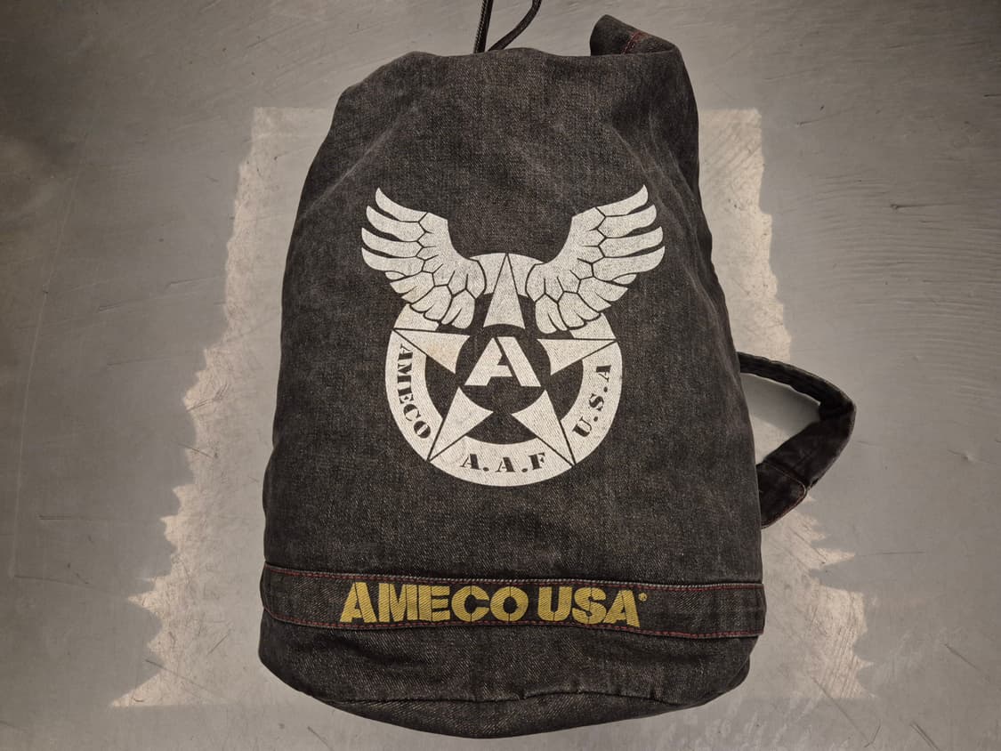90s AMECO 데님 더플 백 팩 상품이미지2