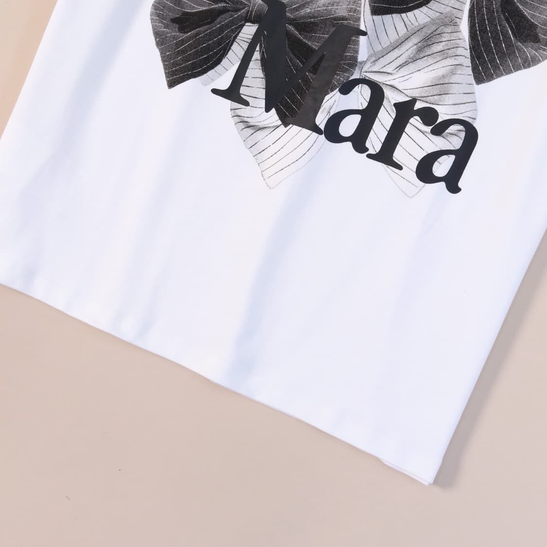 막스마라 리본 프린팅 여성복 면라운드 반팔티 상품이미지8