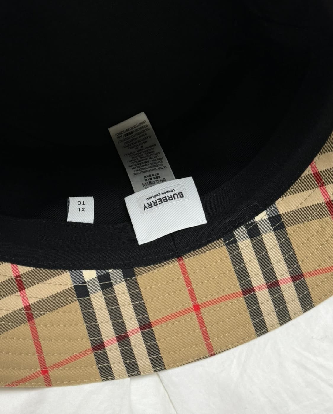 버버리 체크 버킷햇 XL 상품이미지3