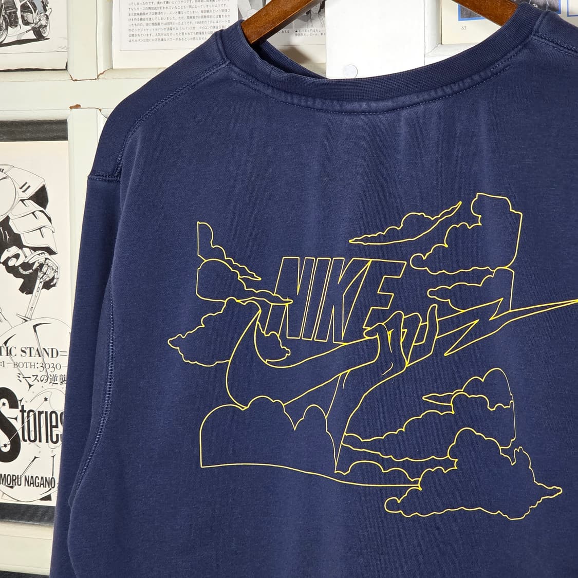 나이키 네이비 패치 빅 프린팅 맨투맨 상품이미지3