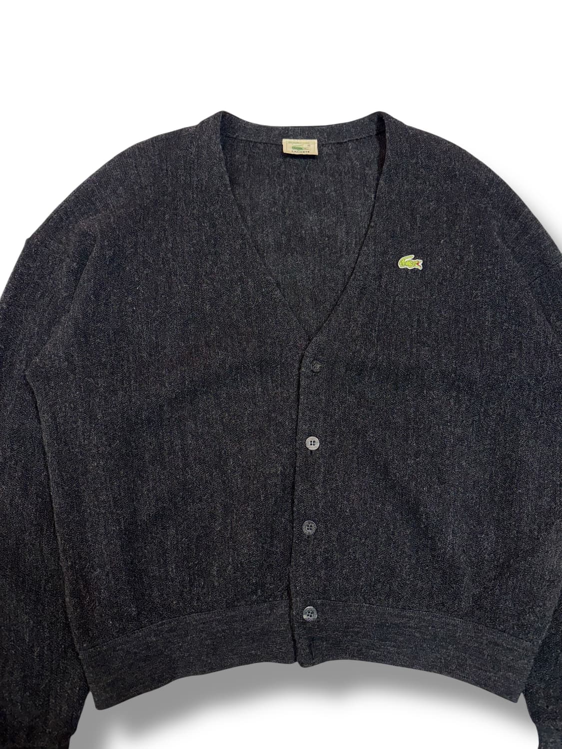 90s 라코스테 다크 그레이 가디건 (2XL)  상품이미지2