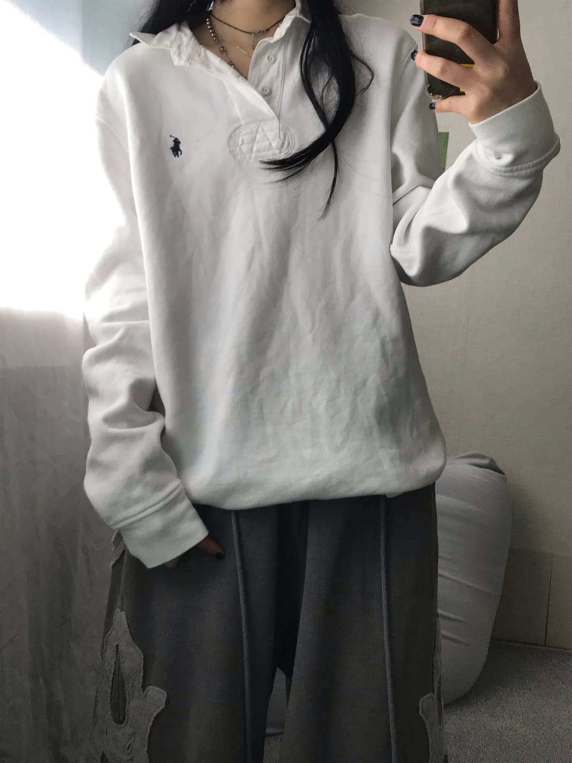 폴로 화이트 럭비티셔츠 상품이미지1