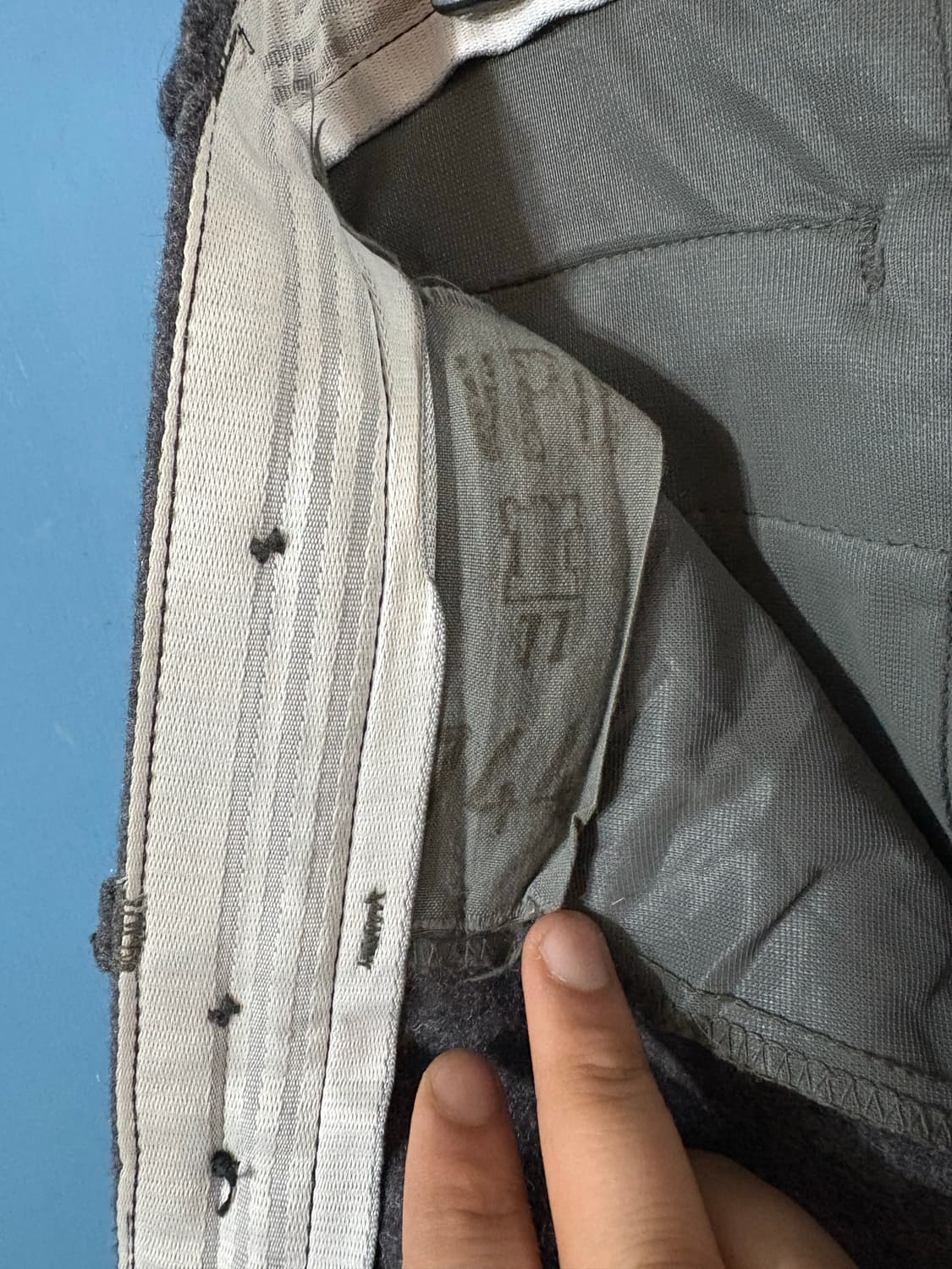 60‘s Swedish army Gray Wool Cargo Pant. 상품이미지5