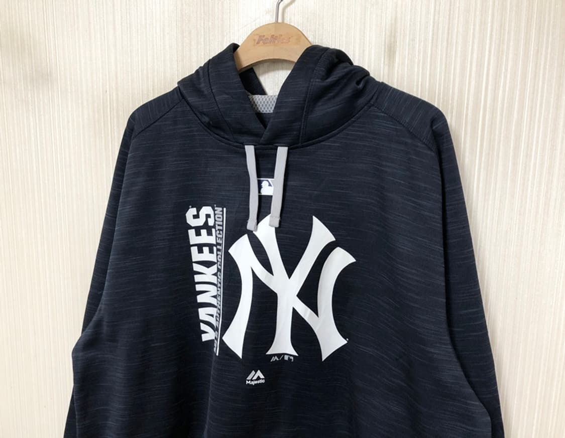 MLB 마제스틱 뉴욕양키스 어센틱 빅로고후드/풀오버후디 XL(해외) 상품이미지6