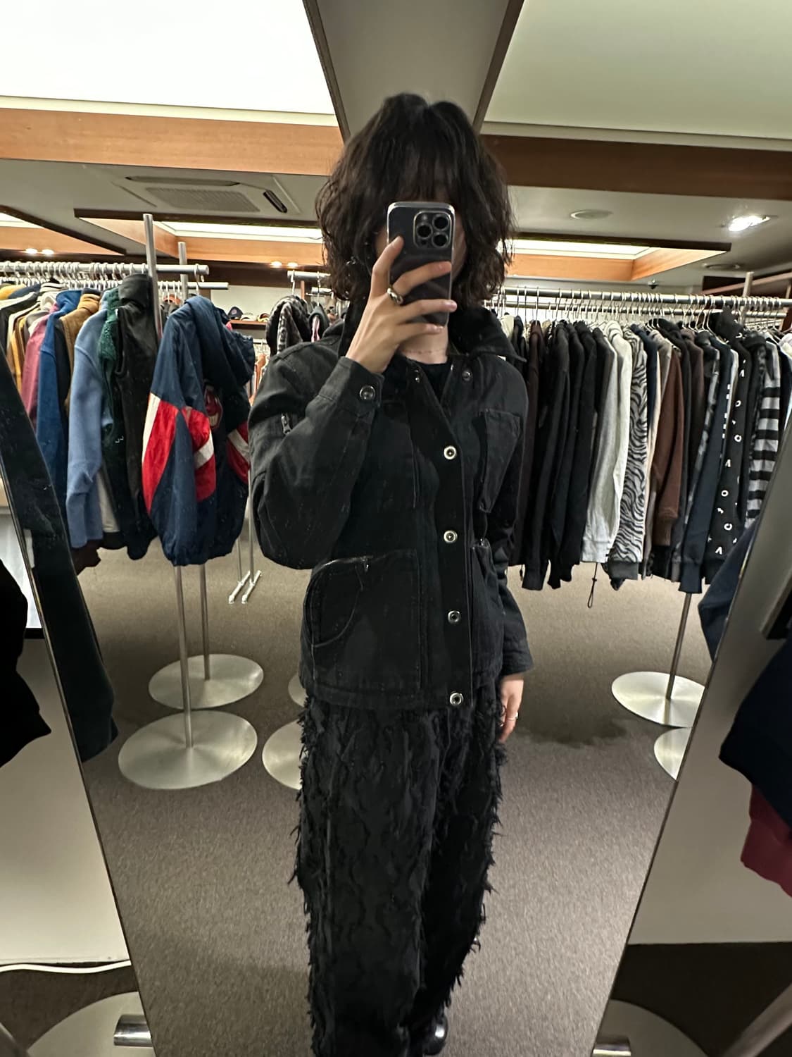 M)Intheattic 빈티지 블랙 유틸리티 자켓 상품이미지1