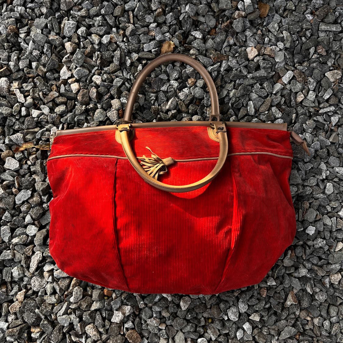 코듀로이 테슬 빈티지 토드백 상품이미지2