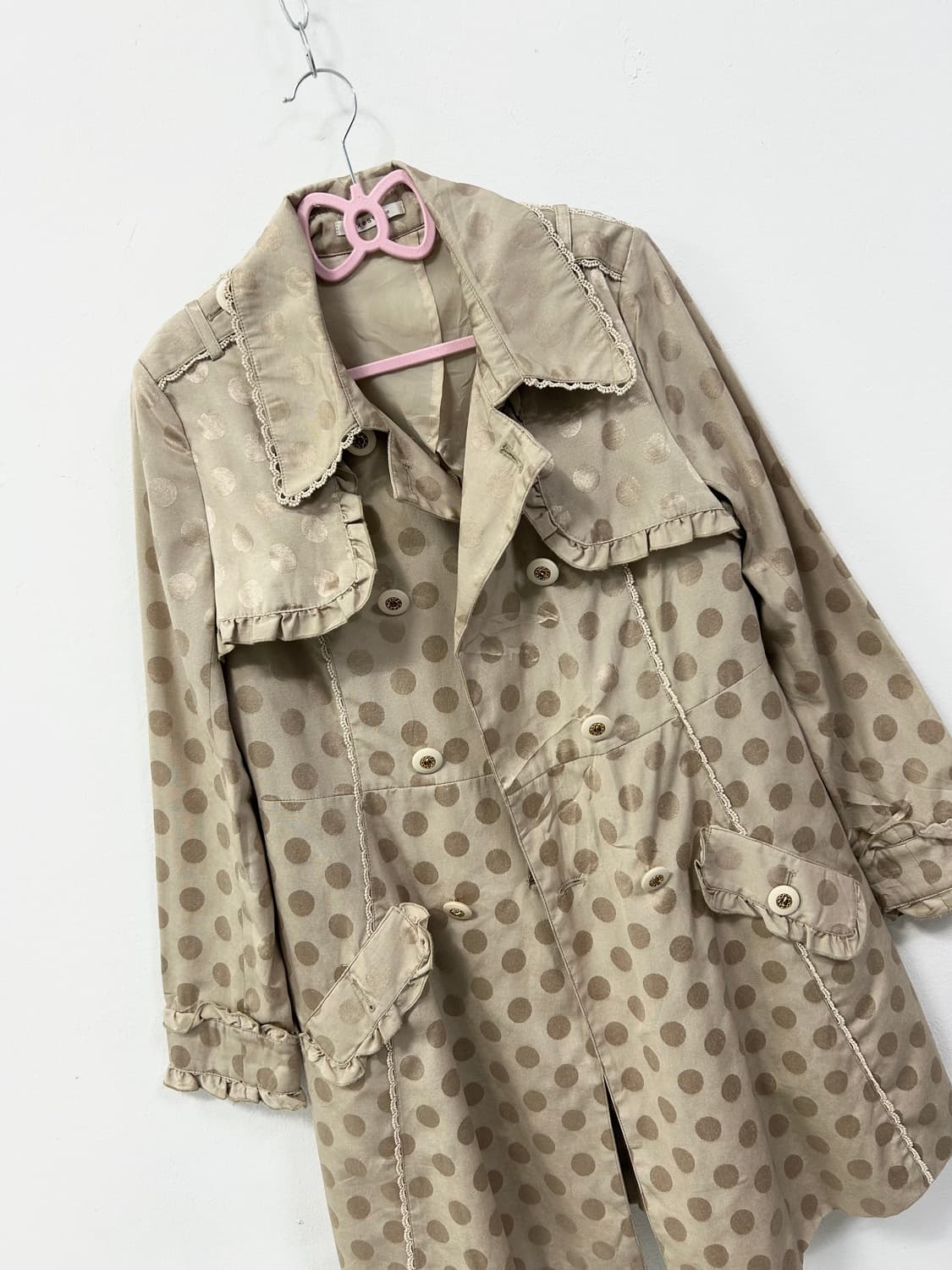 [AXES FEMME] 엑시즈팜 라떼갸루 도트 레이스 코트 상품이미지6