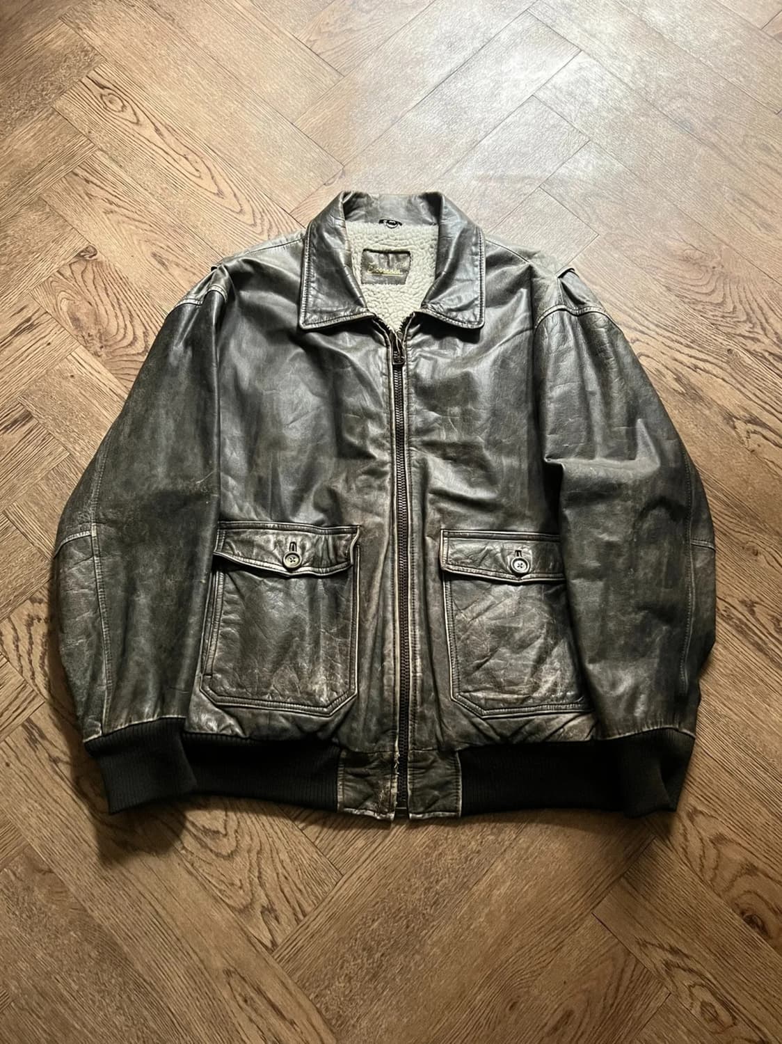 [L]90's 빈티지 TYPE A-2 레더 플라이트 자켓 상품이미지1