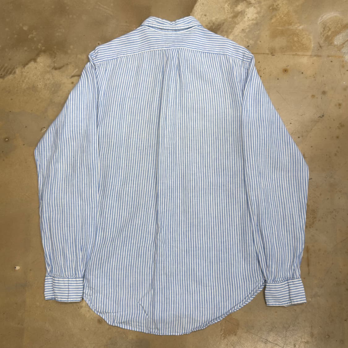 M 폴로랄프로렌 스카이블루 스트라이프 린넨 셔츠 상품이미지3