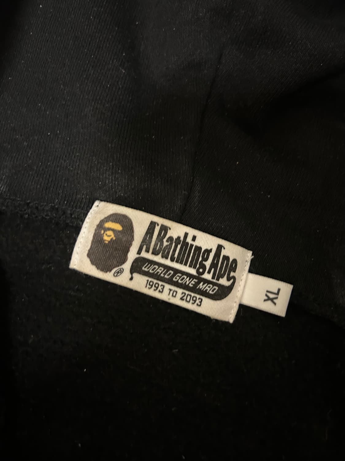 베이프 퍼스트 카모 샤크 풀집 후드 블랙 상품이미지2