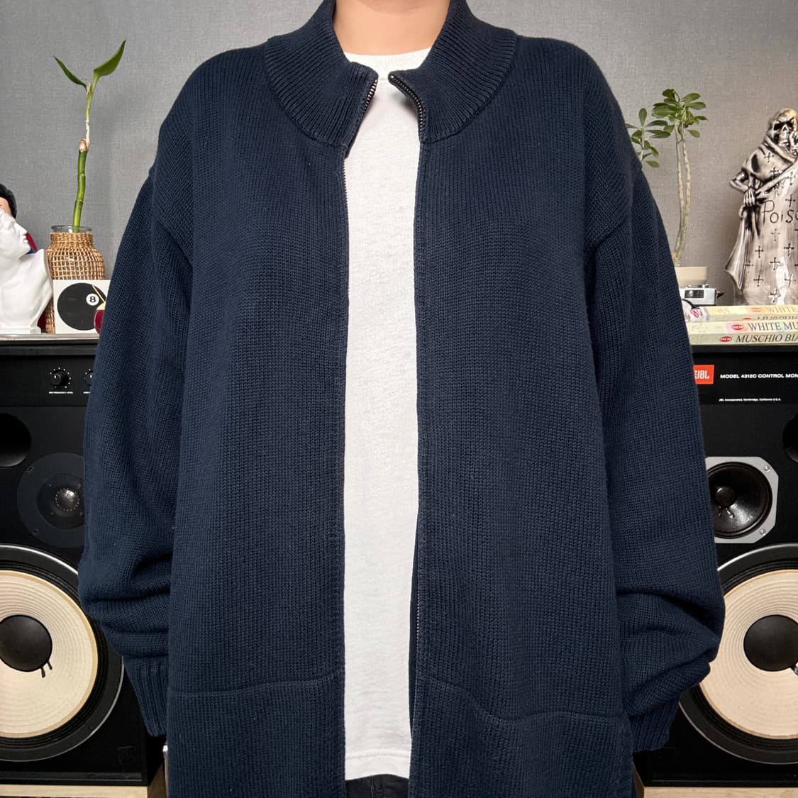 엘엘빈 니트집업 상품이미지1