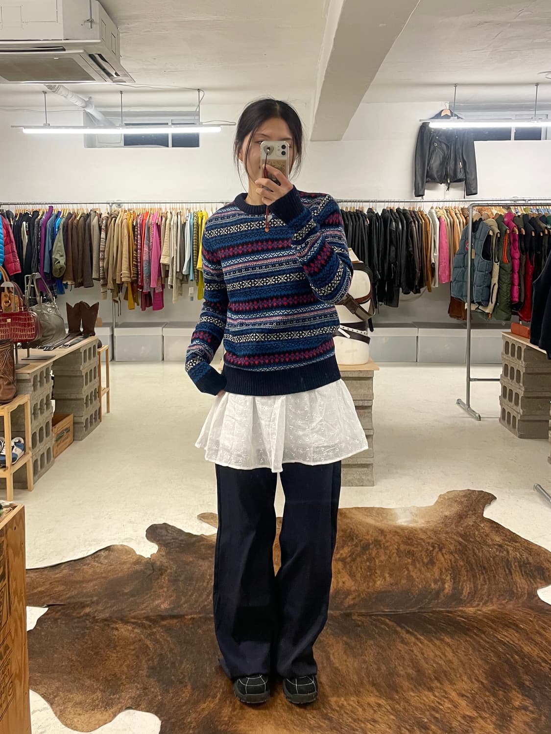 BEAMS fair isle knit 빔즈 페어아일 니트 상품이미지2