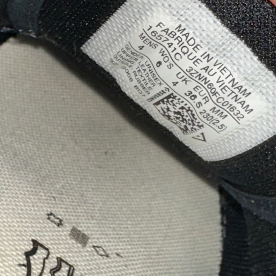 컨버스 원스타 로우 한별 블랙 230사이즈 상품이미지6